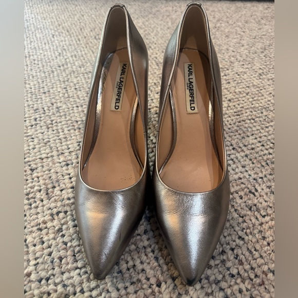 Karl Lagerfeld Silver Women's Heels - Picture 9 of 13